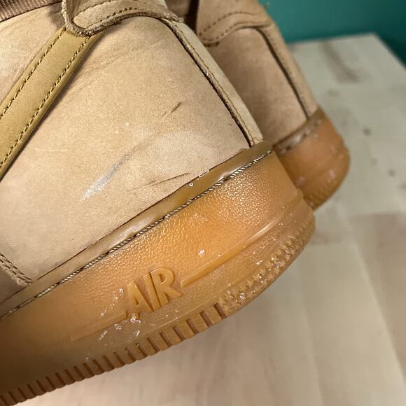 Nike Air Force 1 High '07 LV8 Flax Mens Size 10.5 Wheat Athletic Shoes Sneakers - Picture 6 of 9